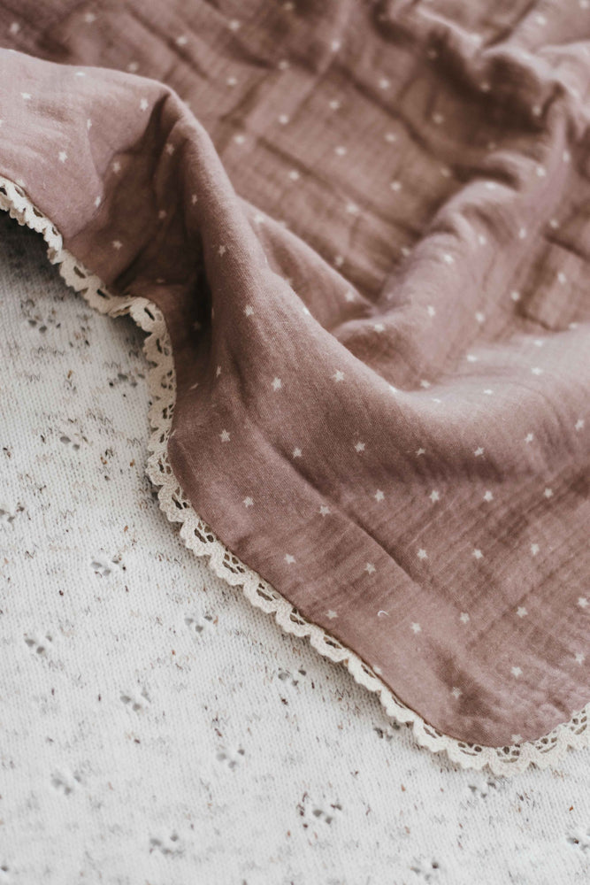 Mushroom Stars Lace Blanket