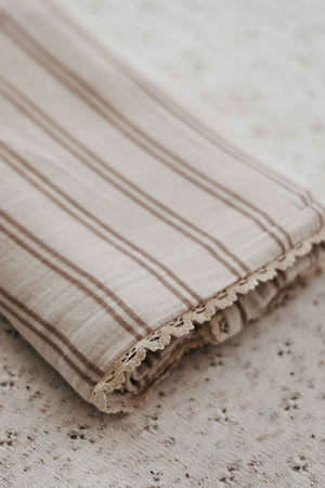 Mushroom Stripe Lace Blanket