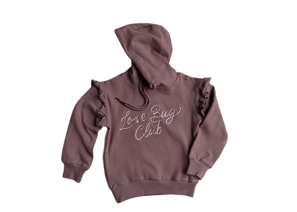 Love Bug Script Hoodie Mauve 00