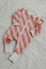 Zipsuit - Candy Pink Stripe (Preorder Late Dec)