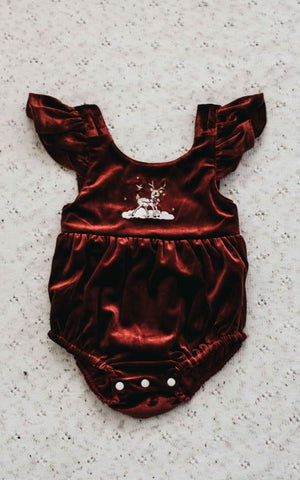 Red Velvet Prancer Playsuit/Dress