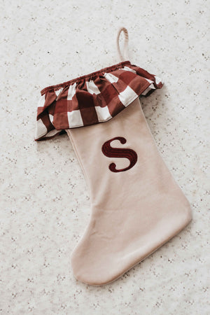 Gingham Velvet Stocking