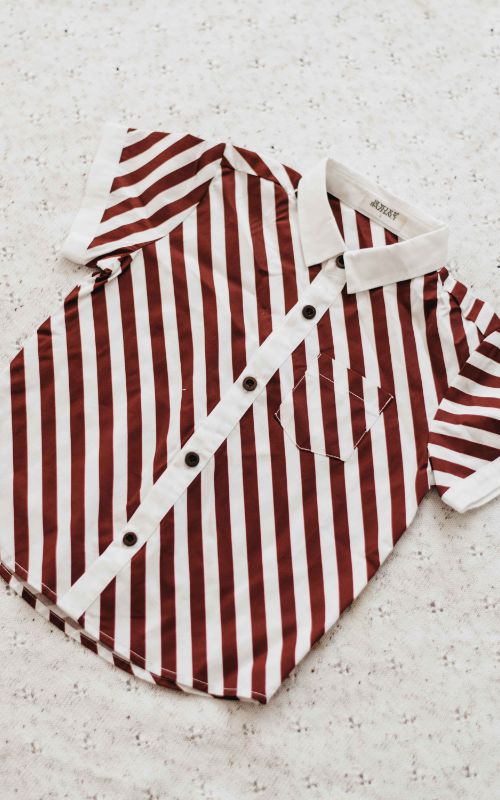 Candy Cane Collared Shirt