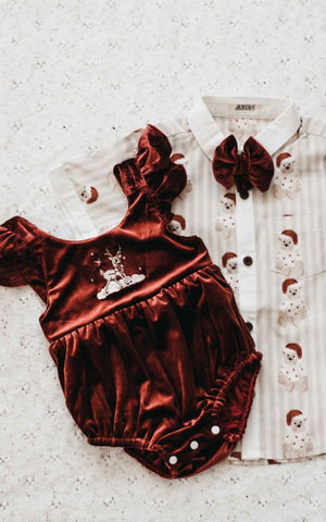 Red Velvet Prancer Playsuit/Dress