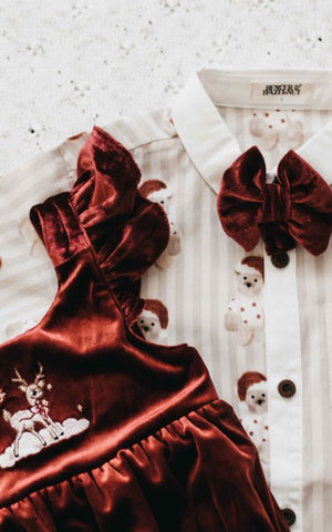 Red Velvet Prancer Playsuit/Dress