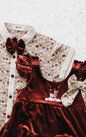 Red Velvet Prancer Playsuit/Dress