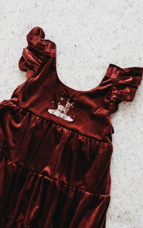 Red Velvet Prancer Playsuit/Dress