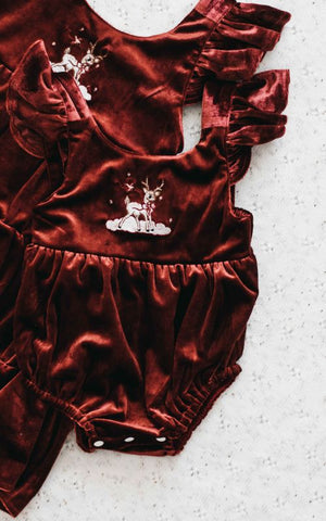 Red Velvet Prancer Playsuit/Dress