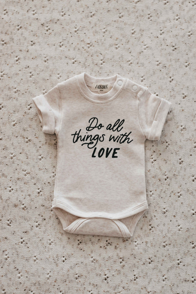 Do all things with love Bodysuit/Tee - Neutral