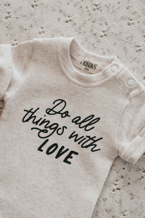 Do all things with love Bodysuit/Tee - Neutral