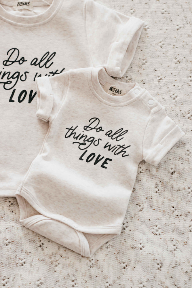 Do all things with love Bodysuit/Tee - Neutral