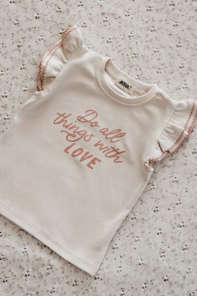 Do all things with love Bodysuit/Tee - Pink