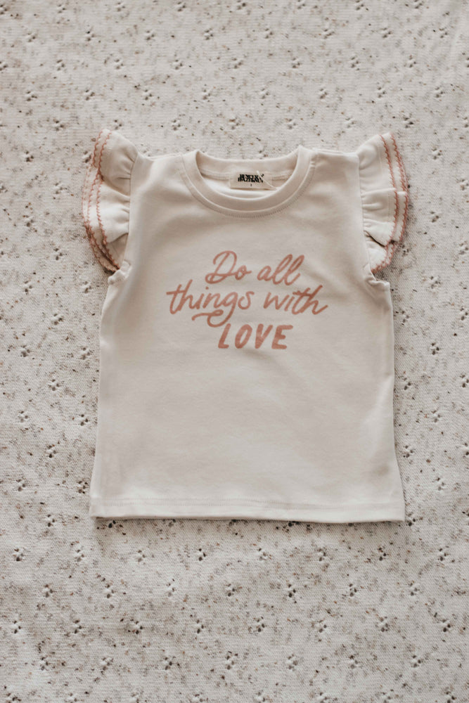 Do all things with love Bodysuit/Tee - Pink