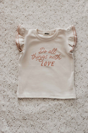 Do all things with love Bodysuit/Tee - Pink