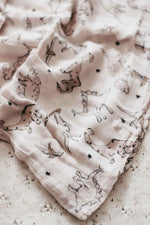 Bamboo Muslin Swaddle - Retrosaurus