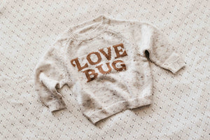 Love Bug Knit Jumper Oatmeal JUNE PREORDER